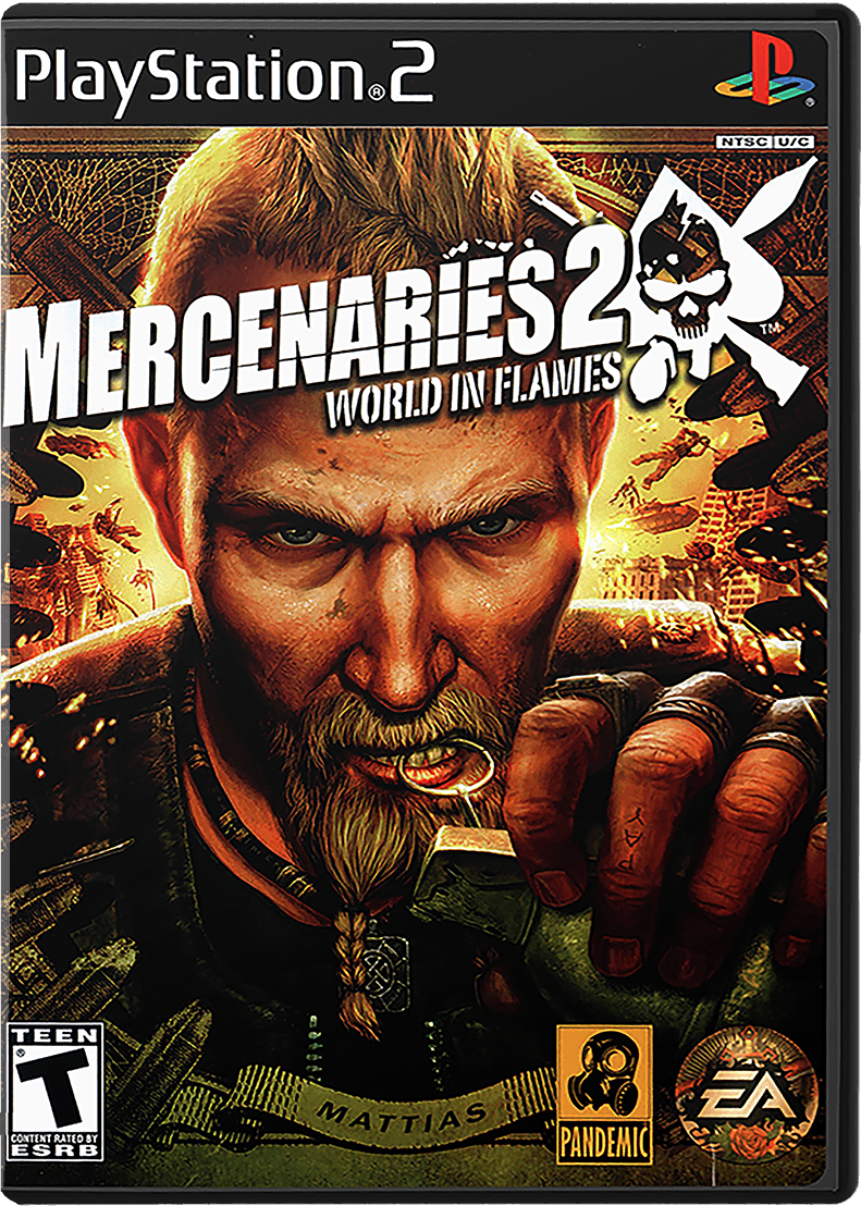 Mercenaries 2 World in Flames box art for Playstation 2